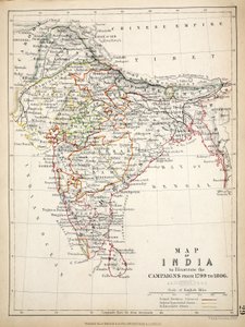 Map of India, published by William Blackwood and Sons, Edinburgh and London, 1848